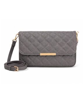 Damsel in Defense Quilted Gray Concealed Carry Crossbody CCW Purse